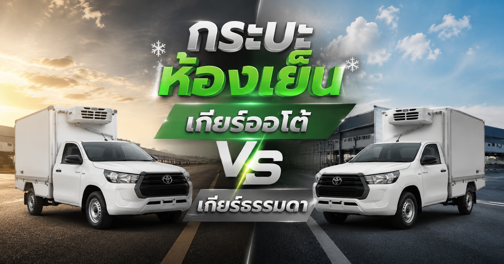 กระบะห้องเย็นเกียร์ออโต้ VS เกียร์ธรรมดา