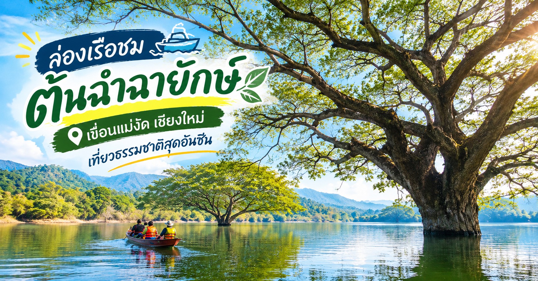 ล่องเรือชมต้นฉำฉายักษ์